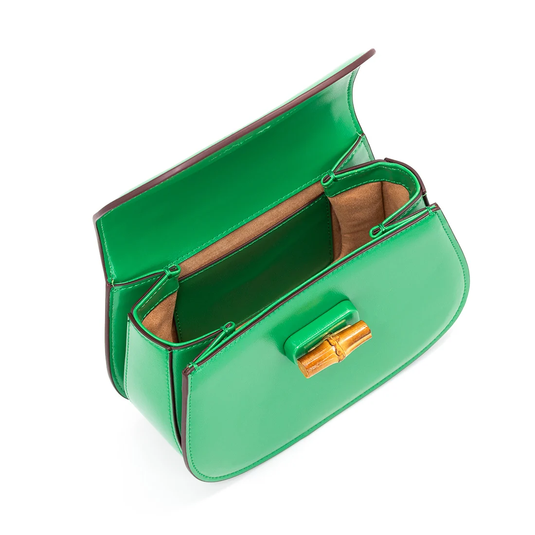 Bamboo Handle Leather Purse - Image 6