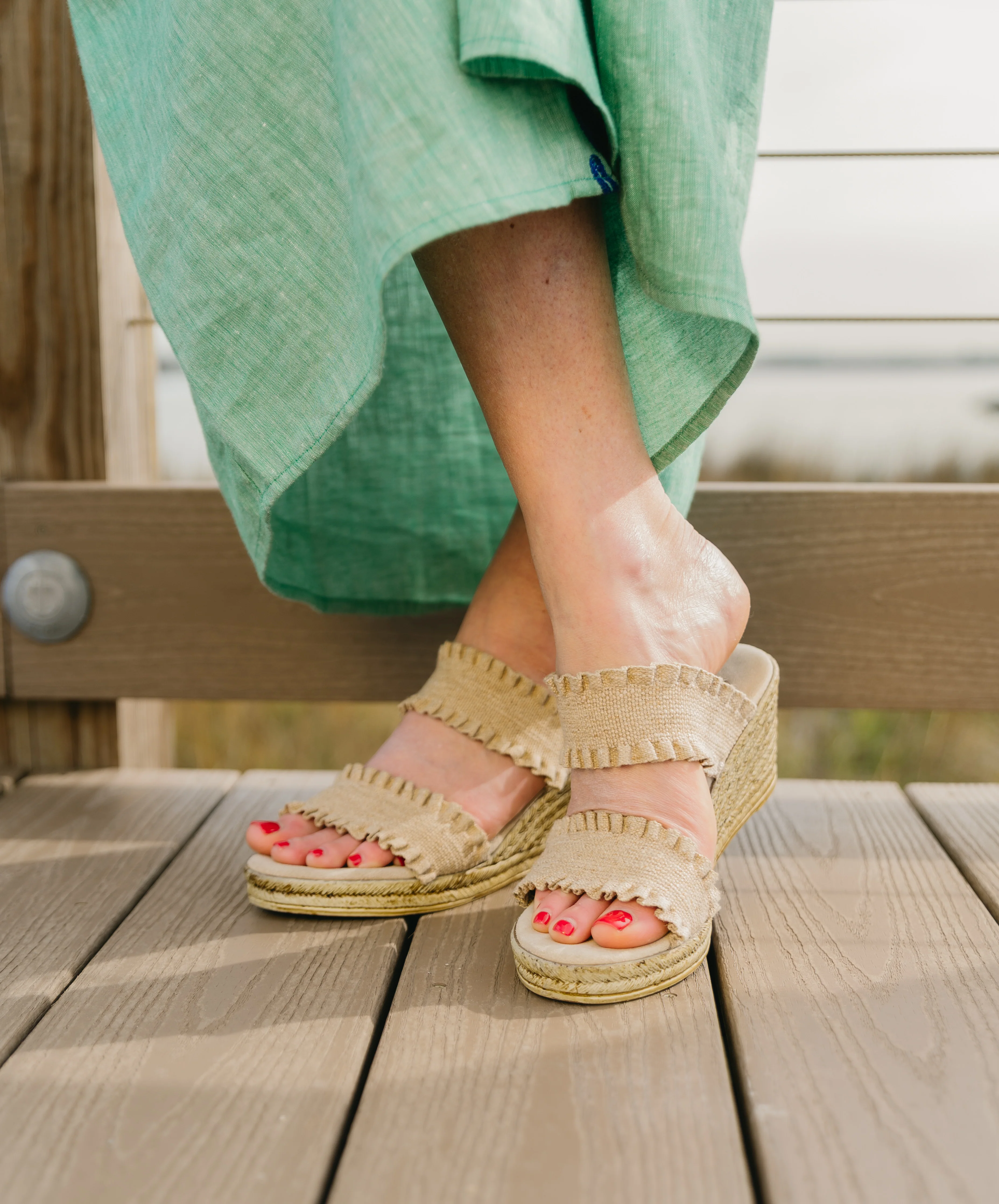 Dorset Backless Wedge Sandal - Image 7