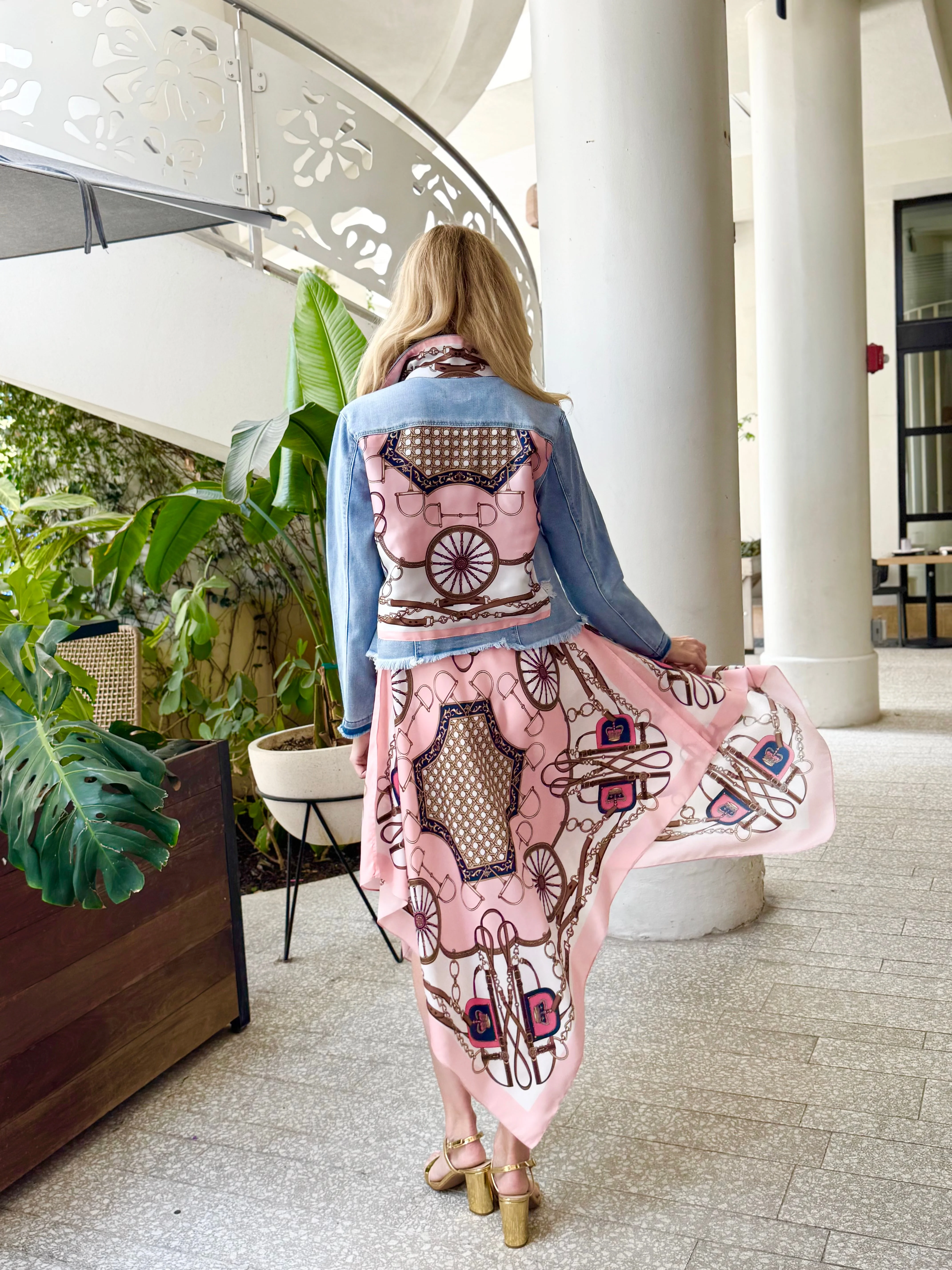 The Light  Denim Jacket / Blush Bit - Image 3