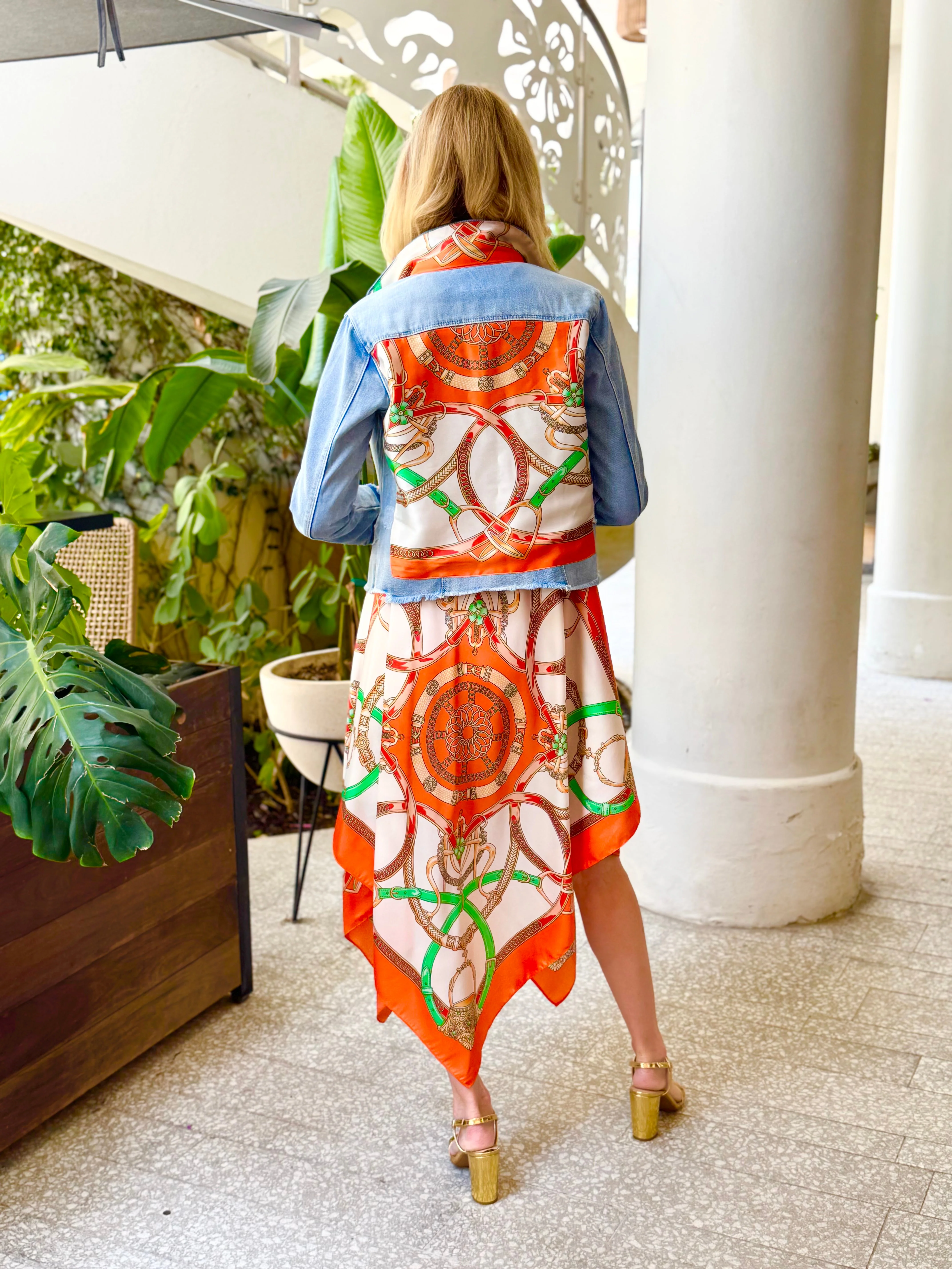 The Light Denim Jacket / Orange Stirrup - Image 4